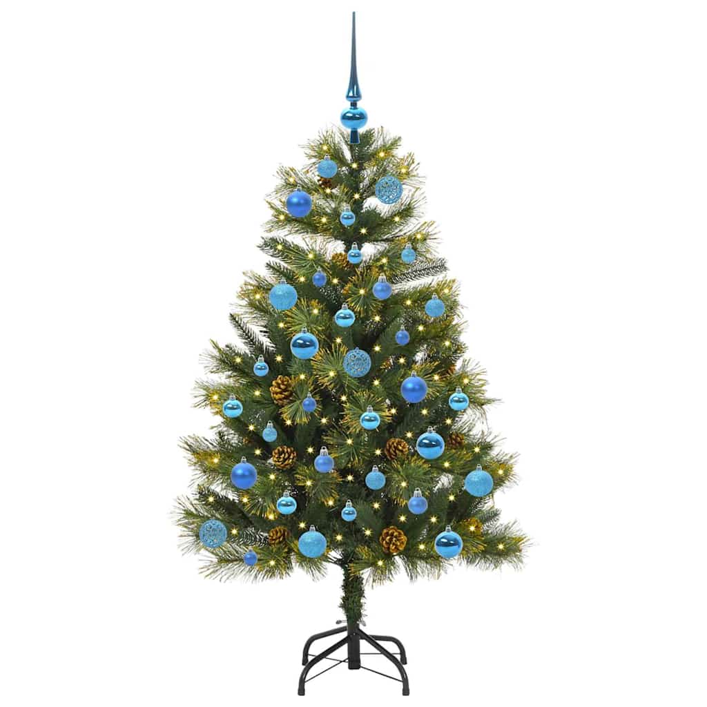 Artificial Hinged Christmas Tree with Cones Green 150 cm